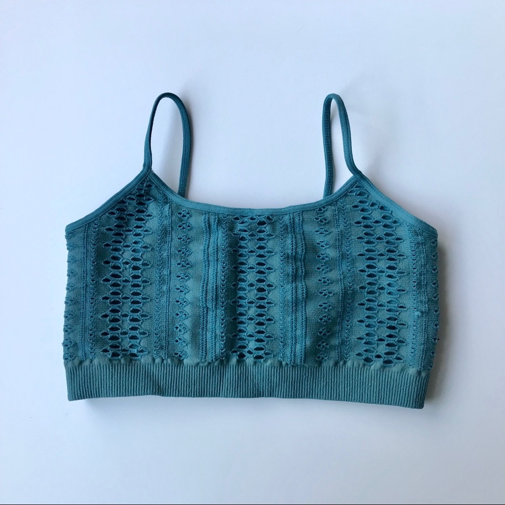 Tilly's Full Tilt Turquoise Textured Bralette